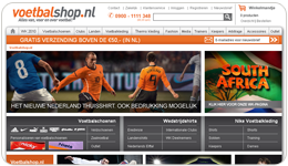 Screenshot Voetbalshop.nl